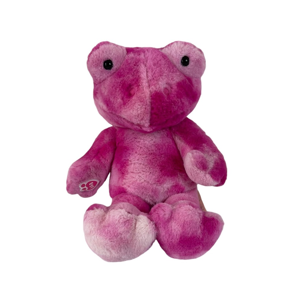 Build A Bear Toadally Tye Dye Pink Frog Toad Plush Stuffed Toy Lovey
